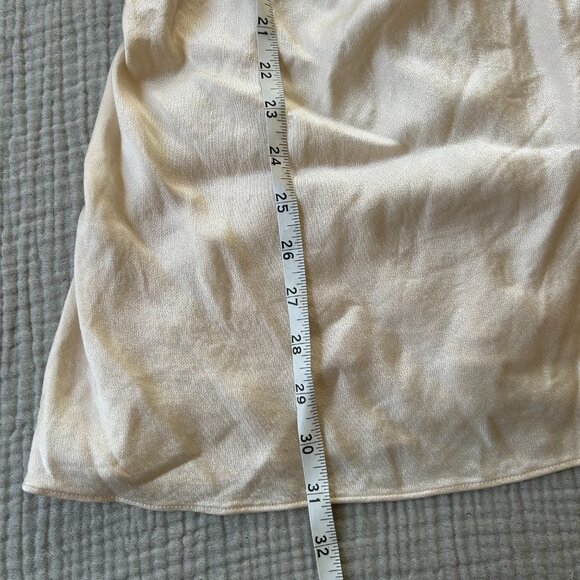 Shona Joy La Lune Asymmetrical Bias Cowl Mini Dress - Cream - Picture 13 of 13